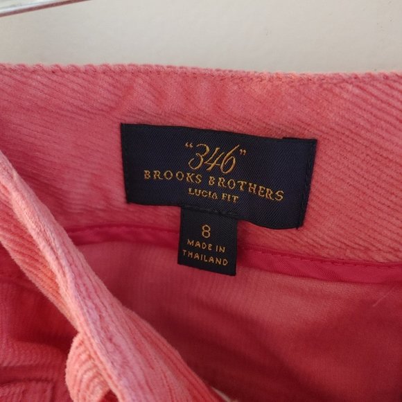 A “346" Brooks Brothers-Rose Color-Pinwale Corduroy Lucia Pant - Picture 3 of 7